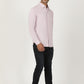 Dusky Pink Printed Slim Fit Casual Shirt | Greenfibre