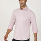 Dusky Pink Printed Slim Fit Casual Shirt | Greenfibre