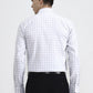 White & Grey Checked Regular Fit Formal Shirt | Greenfibre
