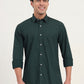 Green Printed Slim Fit Semi Casual Shirt | Greenfibre