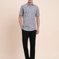 White Checked Smart Fit Semi Casual Shirt | Greenfibre