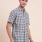 White Checked Smart Fit Semi Casual Shirt | Greenfibre