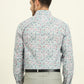 Off-White & Green Printed Regular Fit Formal Shirt | JadeBlue