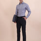 Grey & Blue Checked Regular Fit Formal Shirt | Greenfibre