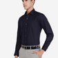 Navy Blue Solid Slim fit Party Wear Shirt | Greenfibre