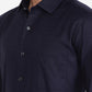 Navy Blue Solid Slim fit Party Wear Shirt | Greenfibre