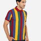 Multicolor Striped Slim Fit Polo T-Shirt | Greenfibre