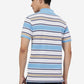 White & Blue Striped Slim Fit Polo T-Shirt | Greenfibre