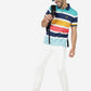 Multicolor Striped Slim Fit Polo T-Shirt | Greenfibre