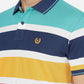 Multicolor Striped Slim Fit Polo T-Shirt | Greenfibre