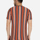 Red & Yellow Striped Slim Fit T-Shirt | Greenfibre