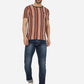 Red & Yellow Striped Slim Fit T-Shirt | Greenfibre