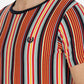 Red & Yellow Striped Slim Fit T-Shirt | Greenfibre