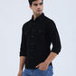 Black Solid Slim Fit Casual Shirt | Greenfibre
