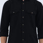 Black Solid Slim Fit Casual Shirt | Greenfibre