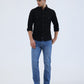 Black Solid Slim Fit Casual Shirt | Greenfibre