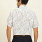 White Base Multi Printed Regular Fit Formal Shirt | JadeBlue