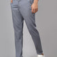 Light Grey Dobby Neo Fit Casual Trouser | Greenfibre