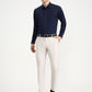 Navy Blue Solid Slim Fit Formal Shirt | Greenfibre