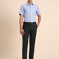 Grey Solid Slim Fit Formal Trouser | GreenFiber