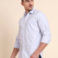 Blue Checked Smart Fit Semi Casual Shirt | Greenfibre