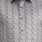 Green & Beige Printed Slim Fit Party Wear Shirt | Greenfibre