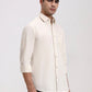 Beige Solid Slim Fit Semi Casual Shirt | Greenfibre