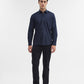 Navy Blue Printed Smart Fit Semi Casual Shirt | Greenfibre