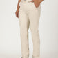 Cream Solid Slim Fit Casual Trouser | Greenfibre