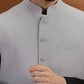 Light Grey Solid Waist Coat | Greenfibre