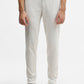 Ecru Solid Slim Fit Track Pant | Greenfibre