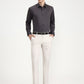Dark Grey Solid Slim Fit Formal Shirt | Greenfibre