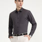 Dark Grey Solid Slim Fit Formal Shirt | Greenfibre