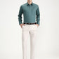 Green Solid Slim Fit Formal Shirt | Greenfibre
