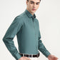 Green Solid Slim Fit Formal Shirt | Greenfibre