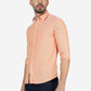 Orange Solid Slim Fit Casual Shirt | Greenfibre