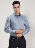 Sky Blue Solid Slim Fit Formal Shirt | Greenfibre