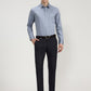 Sky Blue Solid Slim Fit Formal Shirt | Greenfibre