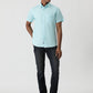 Sky Blue Solid Slim Fit Casual Shirt | Greenfibre