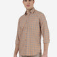 Orange Checked Slim Fit Semi Casual Shirt | Greenfibre