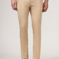 Camel Beige Solid Super Slim Fit Casual Trouser | Greenfibre