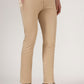 Camel Beige Solid Super Slim Fit Casual Trouser | Greenfibre