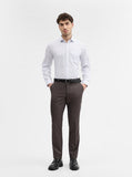 Grey Solid Super Slim Fit Formal Trouser | Greenfibre