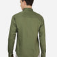 Comfrey Green Solid Slim Fit Casual Shirt | Greenfibre