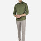 Comfrey Green Solid Slim Fit Casual Shirt | Greenfibre