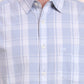 Light Blue Checked Slim Fit Casual Shirt | Greenfibre