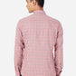 Rose Pink Checked Slim Fit Semi Casual Shirt | Greenfibre