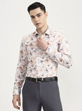 Beige Printed Slim Fit Party Wear Shirt | Greenfibre