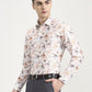 Beige Printed Slim Fit Party Wear Shirt | Greenfibre