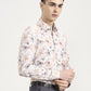 Beige Printed Slim Fit Party Wear Shirt | Greenfibre